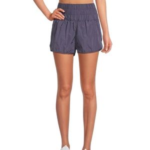 Deep Sea colored Free People Movement The Way Home High Rise Pull-On Shorts